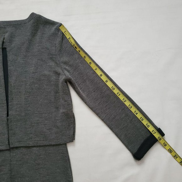 Forever 21 Women's Long Sleeve Cover-Up Style Bodycon Knit Gray Dress Size Small - Picture 7 of 13